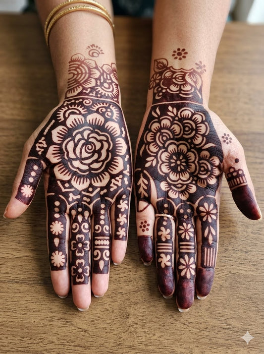 Mehandi Stencil Mamta 32 AB- Piece 12 Piece (6 pair)