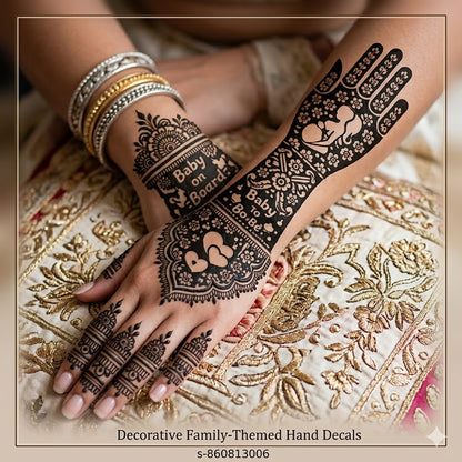 Bridal and Baby Shower Tattoo Sticker Combo Pack of 4 |Festival Special