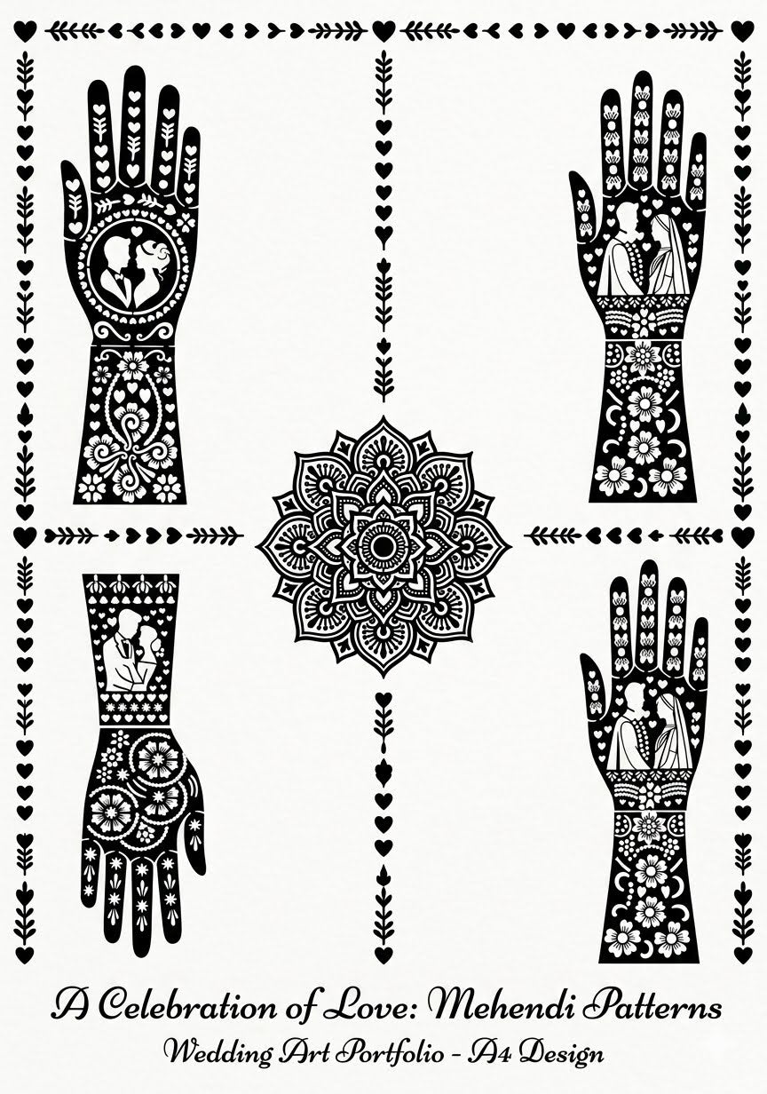 Full Hand Mehandi Stencil Bridal Traditional Design |  Wedding Season