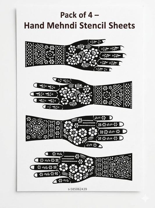 Mehandi Stencil Kia Hand-12 Piece (6 pair)
