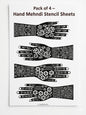 Mehandi Stencil Kia Hand-12 Piece (6 pair)