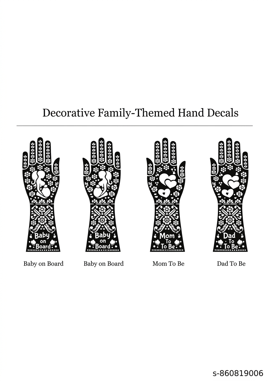 Bridal and Baby Shower Tattoo Sticker Combo Pack of 4 |Festival Special