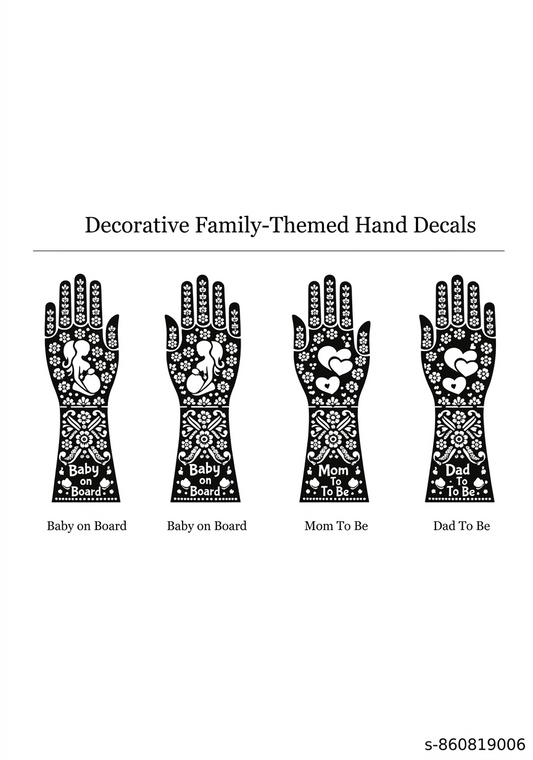 Bridal and Baby Shower Tattoo Sticker Combo Pack of 4 |Festival Special