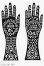 Mehandi Stencil Karwa chauth-12 Piece (6 pair)