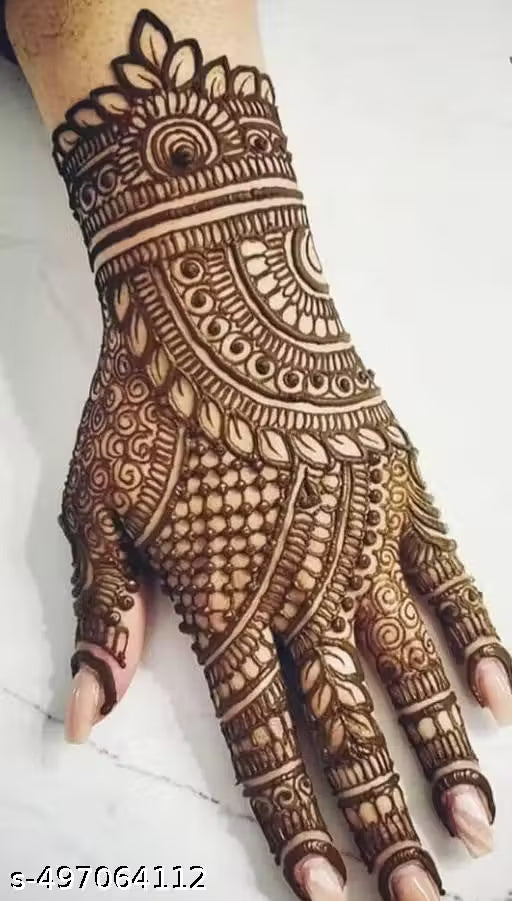 New Bridal Mehendi Stencil Stickers Trendy Mehendi Stencils|Best Design  (Pack of 4)