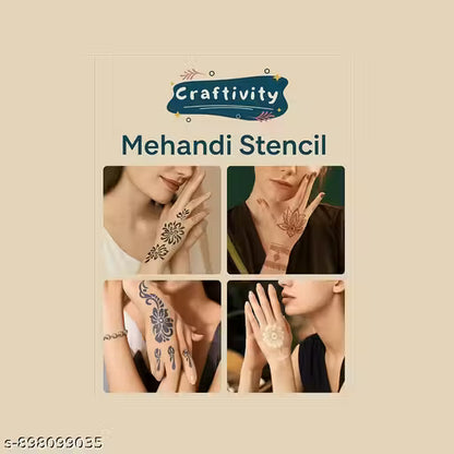 Craftivity Mehndi Temporary Tattoo Sticker |Best Mehndi Design |Reuseable Mehndi