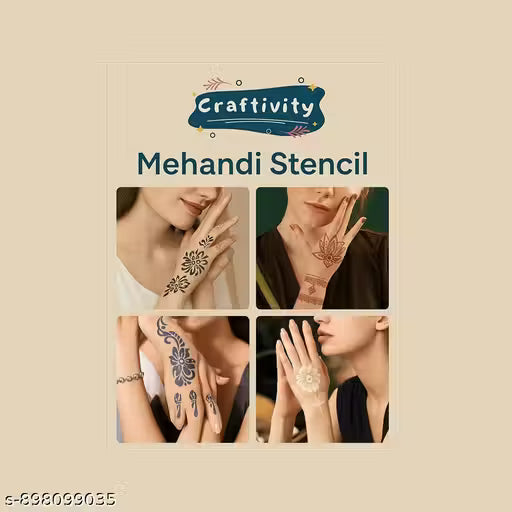 Craftivity Mehndi Temporary Tattoo Sticker |Best Mehndi Design |Reuseable Mehndi